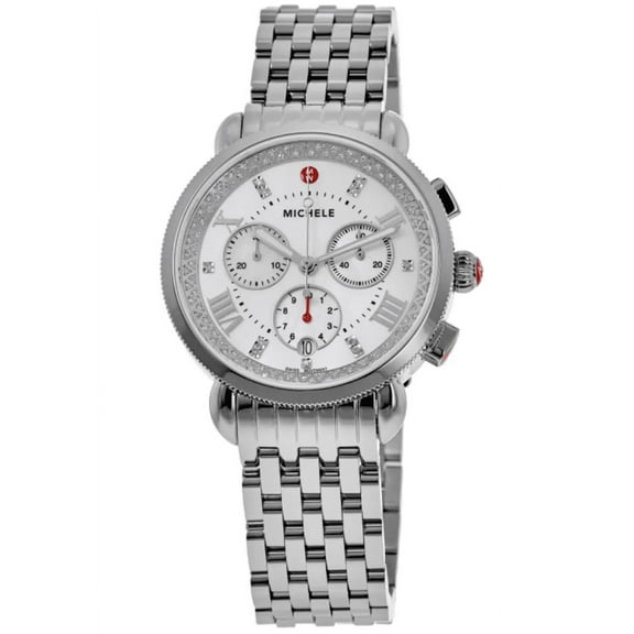 Michele Sport Sail Diamond Mother of Pearl Steel Women's Watch MWW01C000141