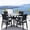 Dark Gray, variant on Compamia Ibiza 5 Piece Patio Dining Set in Dark Gray