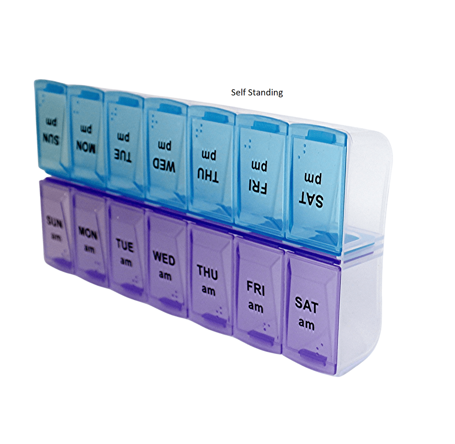 Cruxer Weekly Pill Box Organiser Am Pm 2 Times Medicine Box Daily