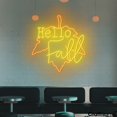 thumbnail image 3 of Craftnamesign Hello Fall Neon Light Up Sign Wall Art For Autumn Store Decoration, 3 of 5