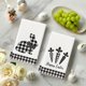 thumbnail image 4 of Decoraciones de Pascua, adornos de Pascua, regalos de Pascua. Paquete de 2 paños de cocina con forma de conejito negro de Pascua. Toallas de cocina. Decoración de mesa. Ideal para la cocina y el comed, 4 of 6