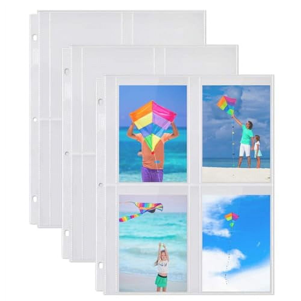 30-Pack Of 4x6 Photo Sleeves For 3-Ring Binders - Archival Safe, Holds 180 Photos 9 thumbnail image
