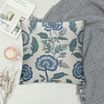 thumbnail image 2 of HENGT Blue Floral Throw Pillow Covers Light Blue Green Chinoiserie Flowers Leaves Birds Monsoon Decorative Pillows Outdoor Farmhouse Cushion Case Pillowcase for Sofa Bed Room Decor, 2 of 5