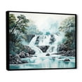 thumbnail image 2 of Designart "Magical Cliff Waterfall Scenery II" Waterfall Floater Framed Canvas Wall Art, 2 of 5