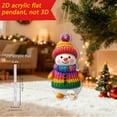 thumbnail image 3 of Christmas Car Rearview Mirror Pendant, 2D Acrylic Snowman with Scarf Hanging Decoration, Cute Auto Ornament for Winter Holidays, Festive Xmas Accessories for Car Interior, 3 of 3