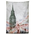 thumbnail image 3 of Ambesonne London Tablecloth Rectangular Table Cover, Vintage Big Ben London, 60"x84", Grey, 3 of 4
