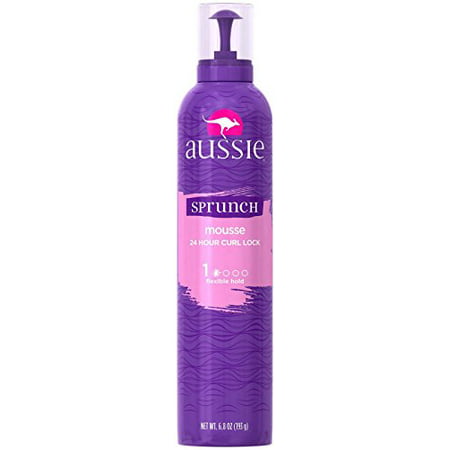 Aussie Sprunch Mousse 24 Hour Curl Lock, Flexible (Best Drugstore Hair Mousse)
