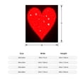 thumbnail image 3 of Durable Soft & Warm Flannel Blanket - Cozy Red Heart with Celestial Stars Design for Sofa Travel Bed & Chair, 3 of 5