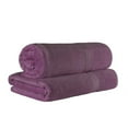 thumbnail image 2 of Superior 800 GSM Egyptian Cotton Heavyweight Bath Sheet Set of 2, Plum, 2 of 10