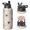 Geometric Triangle Beige Pattern, variant on Geometric Triangle Beige Pattern Insulated Water Bottle with Straw, Vacuum Insulated Stainless Steel Drink Container Double Wall Vacuum Insulation Gifts Ideas for Home Office Outdoor Sports Car