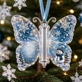 thumbnail image 4 of Christmas Cash Gift Butterfly Ornament, Acrylic Money Holder for Rolled Bills, Snowman Holiday Tree Hanging Decoration for Family Gift Giving, 5.12 x 4.33 Inch, 4 of 7