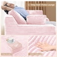 thumbnail image 4 of MOONMISS 68" Oversize Chaise Lounge Chair Indoor,Comfy Non-assembly Sofa Couches With 3 Pillows,Pink, 4 of 7