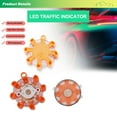 thumbnail image 2 of Weloille LED Road Flares Safety Flashing Warning Lights, Magnetic Base Hook Carrying Bag, for Car Truck Boat, 2 of 8
