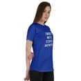 thumbnail image 2 of Inkmeso Women Quote Top I'm Not With Stupid Anymore Graphic Print Tee T-Shirt, 2 of 9