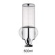 thumbnail image 5 of Kearding Dispensador de jabón de acero inoxidable montaje en pared soporte de caja de jabón de 500ml caja de plástico de jabón de corporal Juegos de accesorios de baño Transparente Kearding HA011286-02B, 5 of 6