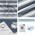thumbnail image 6 of Blue Grey Stripe Blackout Curtains for Bedroom, Farmhouse Modern Art Striped Room Darkening Window Drapes for Living Room, Thermal Insulated Grommet Curtains, 52x54 inch, 2 Panels, 6 of 9