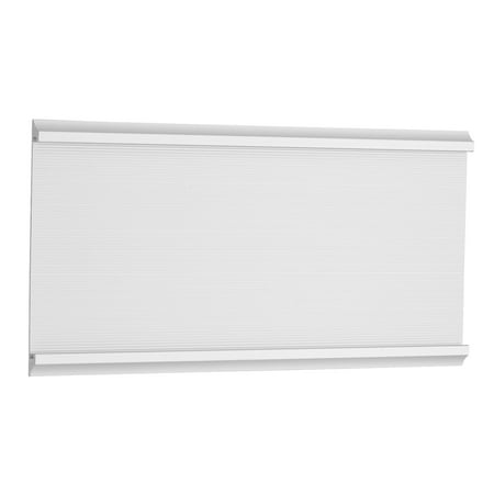 Uxcell 9.36 x 3.32inch Aluminum Name Plate Holder,4Pcs Wall Mount Sign Holder Silver Tone