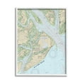 thumbnail image 5 of Stupell Industries Hilton Head South Carolina Coastal Nautical Map Vintage Painting White Framed Art Print Wall Art, 24 x 30, Design by Daphne Polselli, 5 of 5