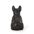 thumbnail image 5 of GDF Studio Rilo Outdoor Cast Stone French Bulldog Garden Statue, Matte Black, 5 of 7