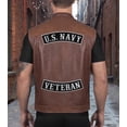 thumbnail image 4 of US Navy Veteran Rockers 12" | IFC Rail Road Military Vet Top Bottom Rocker Patch | Large Embroidered Iron On Motorcycle Jacket Patches | 2pc. Set - by Nixon Thread Co., 4 of 5