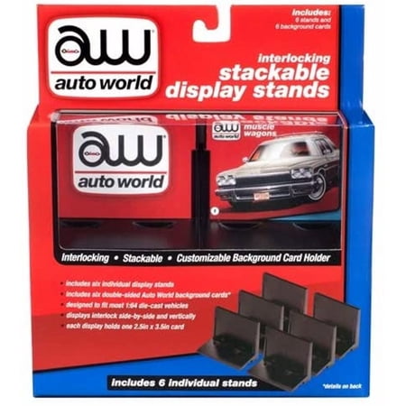 Interlocking Stackable Display Stands  Black - Auto World AWDC017 - 1/64 scale Accessory price history on PriceWatchPro