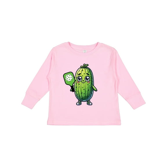 Inktastic Pickleball Funny Pickle Boys or Girls Long Sleeve Toddler T-Shirt