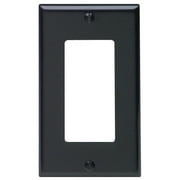 Leviton 80401-00E Decora Black 1 Gang Thermoset Plastic Gfci/Rocker Wall Plate