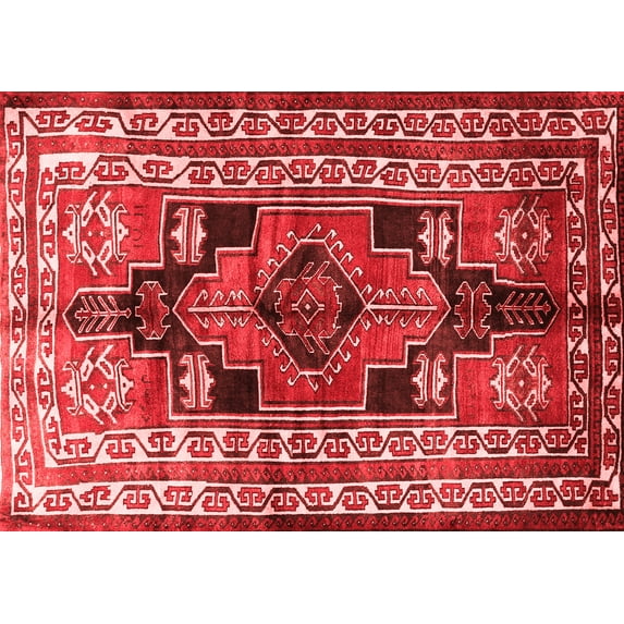 Ahgly Company Indoor Rectangle Persian Red Traditional Area Rugs, 4' x 6'