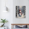 thumbnail image 3 of Nawypu  Christmas Canvas Wall Art Paintings A Cute Snowman With A Red Scarf Decor Gifts 16x20 inch, 3 of 4