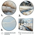 thumbnail image 3 of Designart "Countryside Winters Touch Collage II" Landscapes Floater Framed Wall Art Living Room, 3 of 7