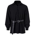 thumbnail image 3 of Men's Casual Solid Color Pullover Long Sleeve Stand Collar Shirt, 3 of 6