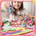 thumbnail image 6 of LUIISIS 1000 Pcs Pipe Cleaners Craft, Pipe Cleaners Flowers Kit, 7 Colors Chenille Stems with Scissors, Greeting Cards, Ribbons, Floral Wires, Tape, Stamens for DIY Art and Craft Supplies, 6 of 7