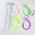 thumbnail image 4 of 22cm Candy-Colored Stars Silicone Rope Data Line Binding Tape Jewelry Key Chain Accessories Dress Tags Rope, 4 of 9