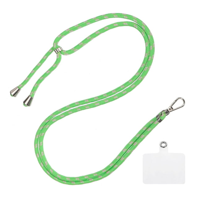 Unique Bargains Lanière de Cou Réglable Universelle avec Patch, Vert Vif & Rose, 1 Pack