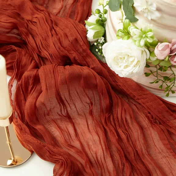 Cheesecloth Table Runners, 10Ft/6Ft Gauze Table Runner Rustic Wedding Cheese Cloths Decor for Bridal Baby Shower Birthday Party Centerpiece Christmas Thanksgiving Decorations