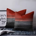 thumbnail image 2 of Pillow Covers 16x16 Set of 2, Red Gray Black Throw Pillow Covers Decorative Couch Cushion Cover, Vintage Country Gradient Wooden Grain Microfiber Soft Square Pillowcases for Bedroom Living Room Sofa, 2 of 7