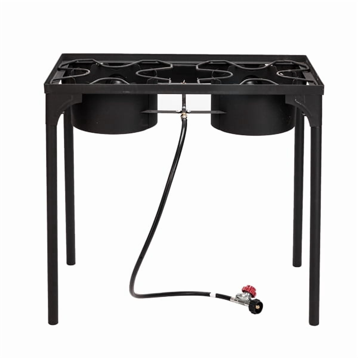YDLW 2 Burner Gas Propane Cooker Outdoor Camping Picnic Stove Stand BBQ Grill,Gas Cooker Outdoor Camping Stove,150000 BTU
