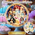 thumbnail image 3 of 24 Pz Plato De Cartón Premium Pastelero De Personajes My Princess Castillo, 3 of 4