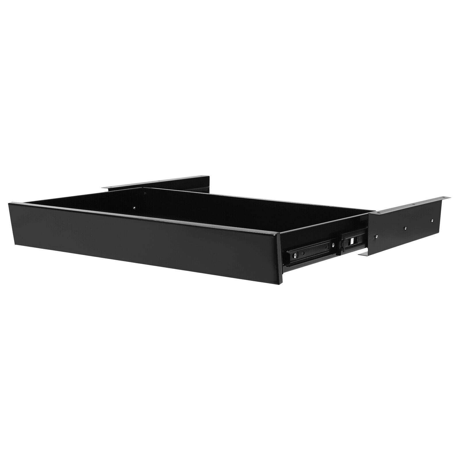Under Desk Mounted Sliding Pull-out Drawer, Drawer Storage Organizer for Black Standing Desks, Pull-out Drawer