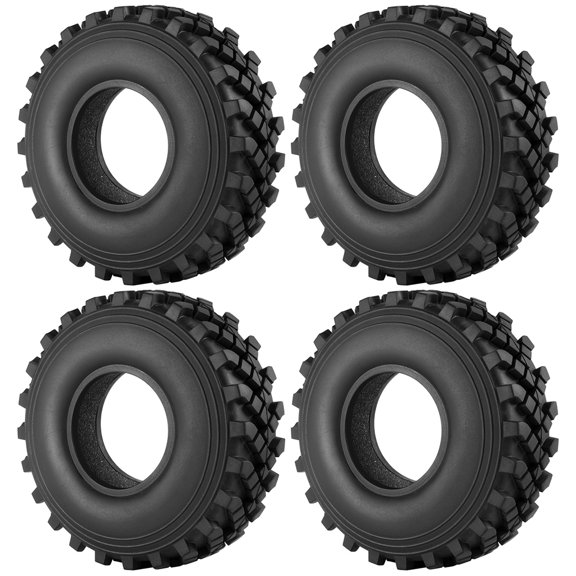 4PCS Rubber Rock Tires 127*40mm OD Tyres for Axial SCX10 Wraith CC01 F350 1/10 RC Crawler Car 2.2inch Beadlock Wheels Rims