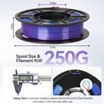 thumbnail image 2 of Epelay PLA 3D Printer Filament, 1.75mm, Dual Color Shiny Rainbow Series, 4 x 250g Bundle, Compatible with FDM Printers, 2 of 8