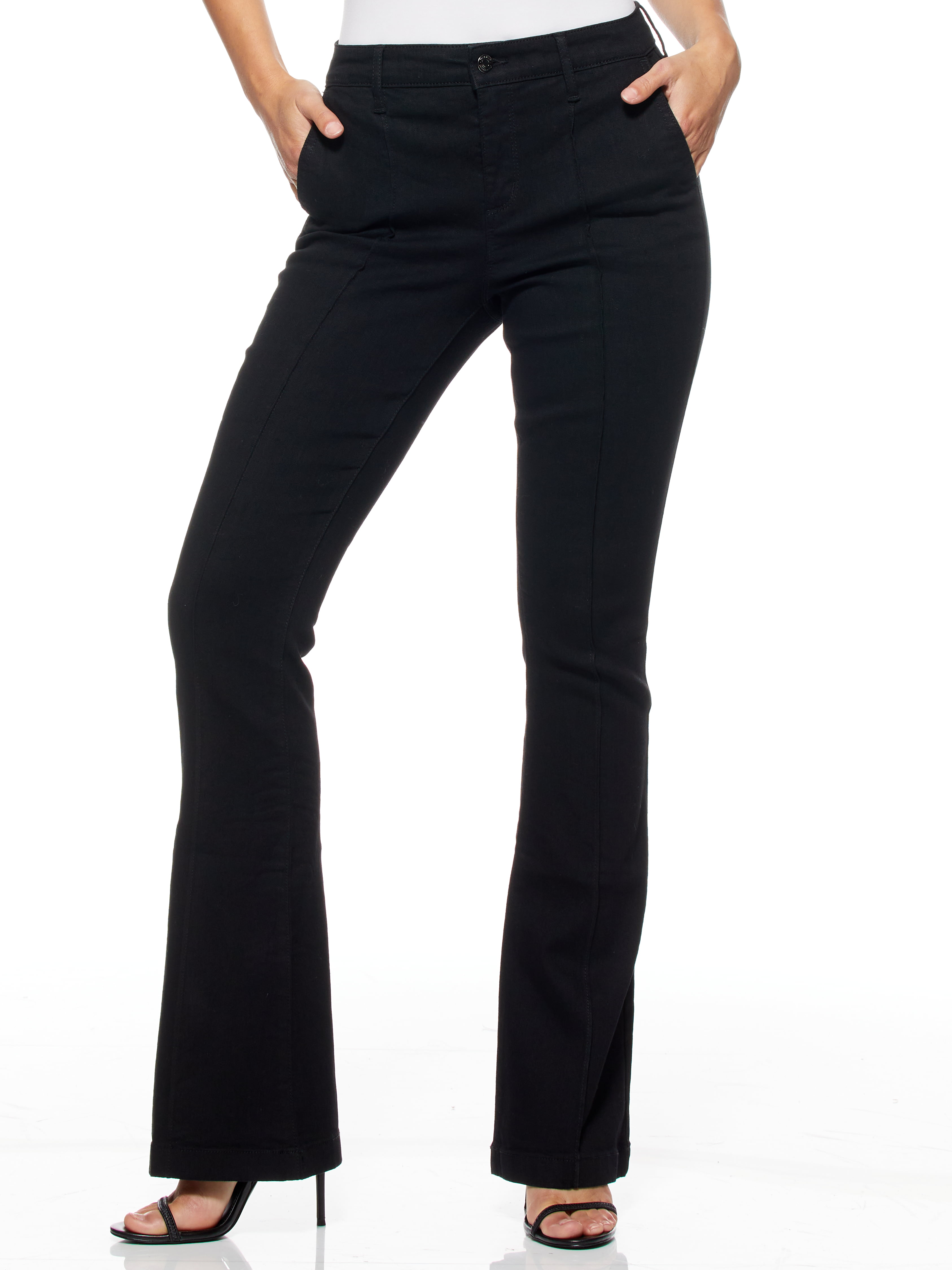 Sofia Jeans by Sofia Vergara Women’s Carmen High-Rise Pintuck Flare ...