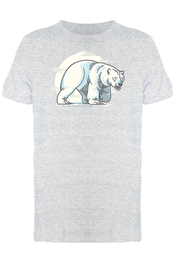 Polar Bear Doodle Sketch Tee Men's -Image by Shutterstock