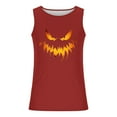 thumbnail image 5 of Camiseta sin mangas de cuello redondo para hombre, con estampado de Halloween, cuello redondo, estilo informal, deportiva, para hombre, 5 of 5