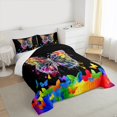 thumbnail image 3 of Homewish Diamond Butterfly Printed Queen Comforter Set,Watercolor Splash Ink Bedding Sets,Painting Artistic Bedding Comforter Set For Girl Kids,Luxury Bedroom Decor,3 Pieces, 3 of 8