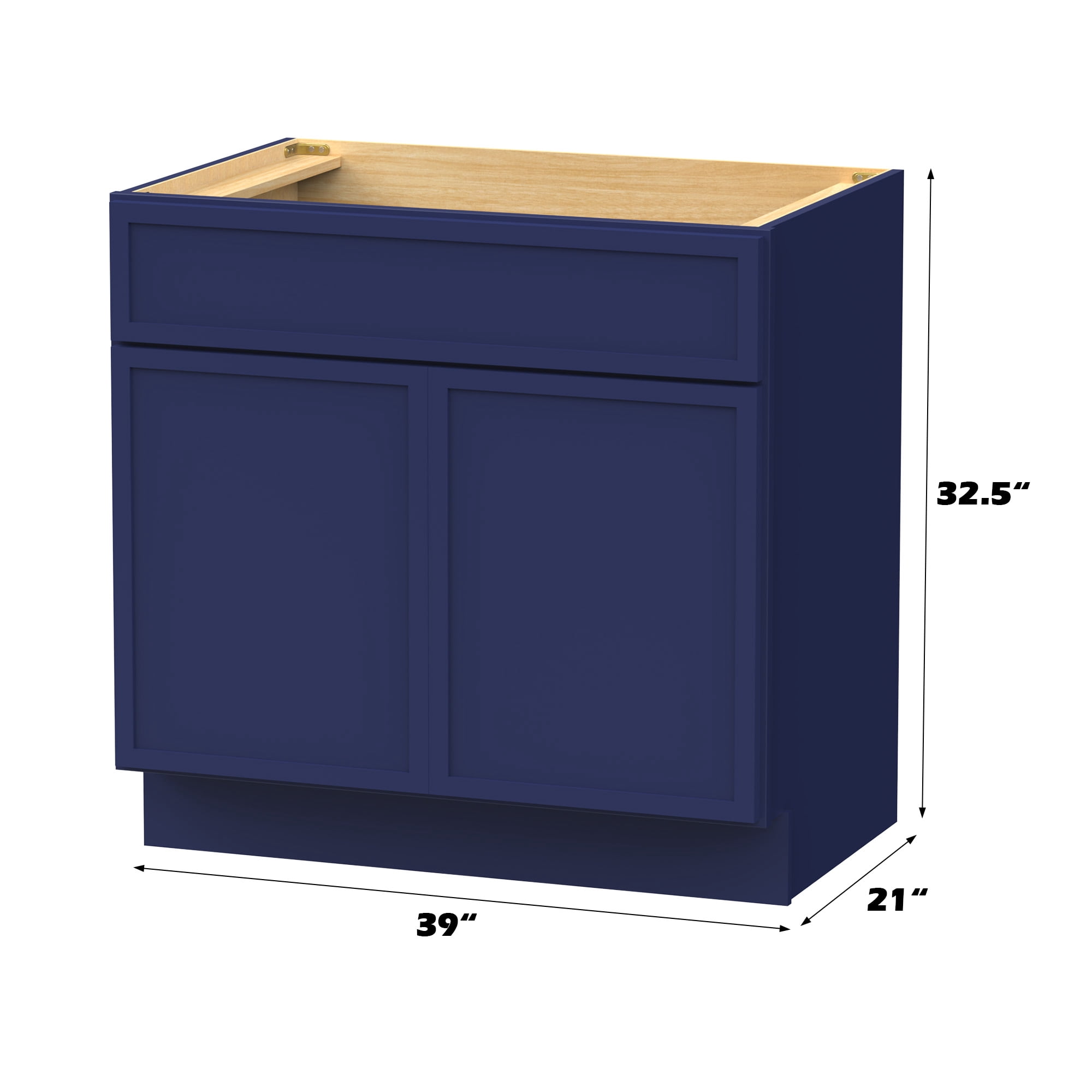 Vanity Art 39" W Birch Plywood Freestanding Single Base Storage Cabinet with Soft Close Doors