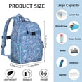 thumbnail image 6 of Paisley Pattern Backpack for School,Cute School Bag,Schoolbag with Adjustable Shoulder Straps & Padded Back,15.25"x11.5"x5.25", 6 of 6