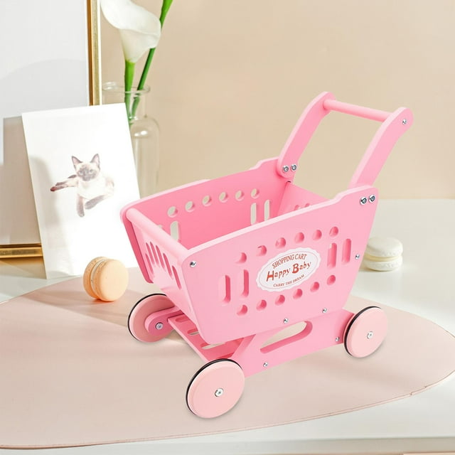 Carrito de compras para niños Hugo Juguete educativo realista carrito de compras Mart Rosa
