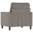 thumbnail image 3 of vidaXL Sofa Chair Light Grey 60 cm Velvet, 3 of 5