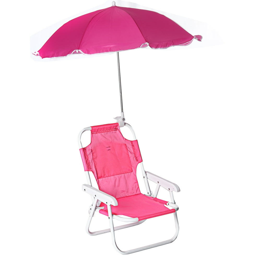 Kids Beach Chair, Outdoor Folding Chairs, with Removable Beach Umbrella